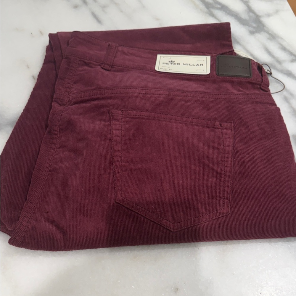 Brand New Peter Millar with Tags Men’s 42 waist maroon corduroy pants